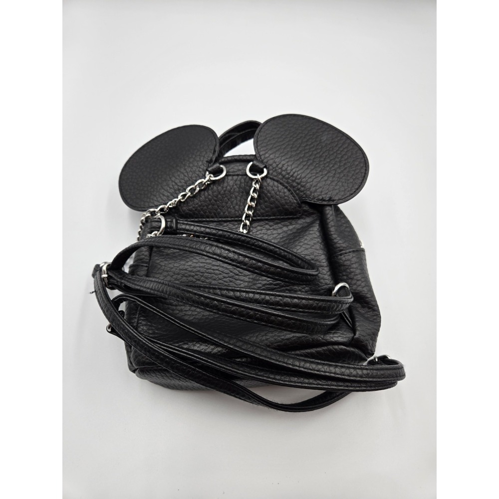 Disney/Pixar Mini Plain Black Backpack with Ears And Adjustable Straps - Picture 4 of 12